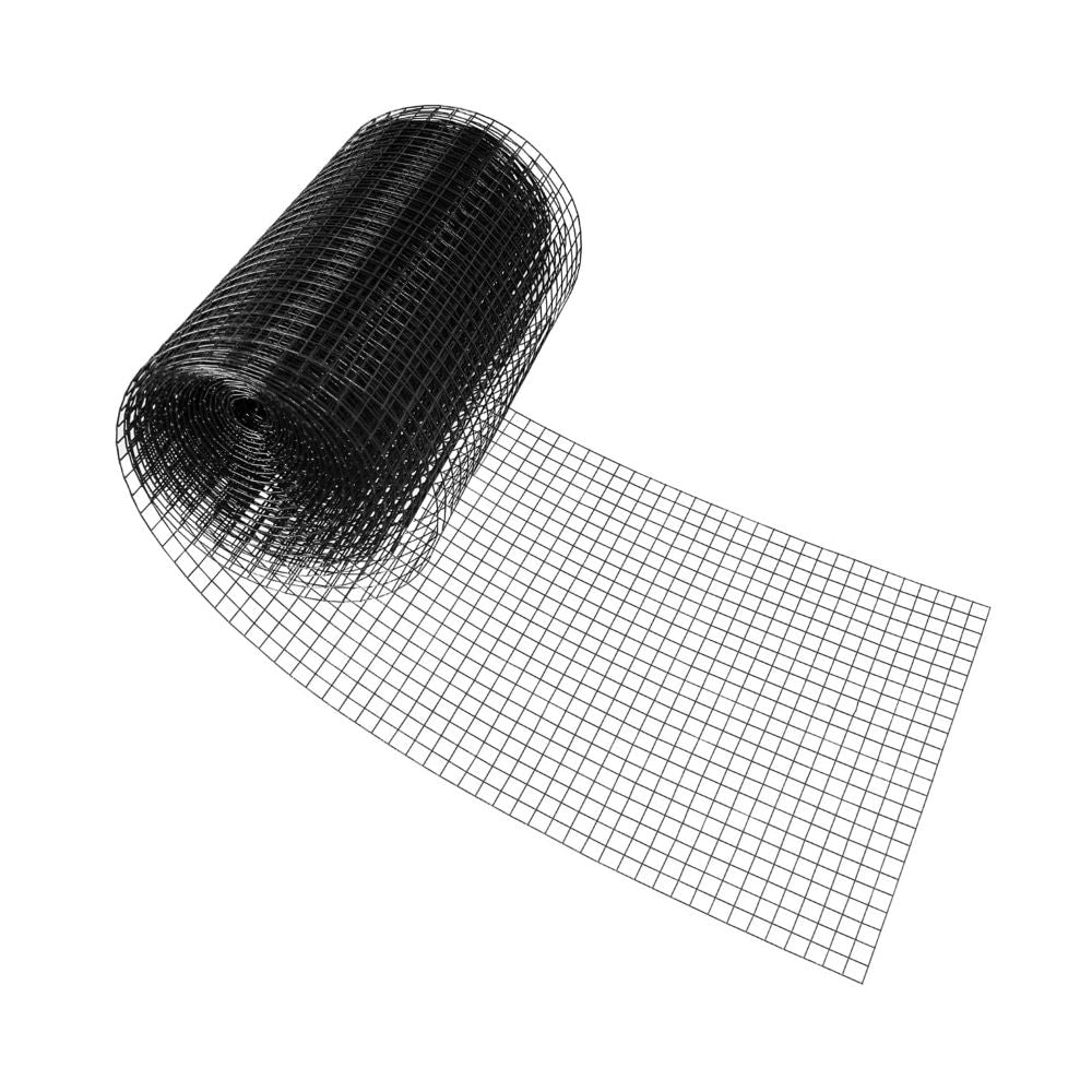 4 ft. x 50 ft. 14-Gauge Black PVC Coated Welded Wire Fence with Mesh Size 1 inch x 1 inch