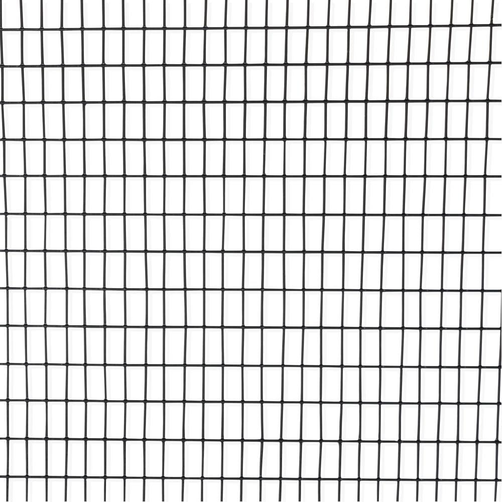 2 ft. x 50 ft. 16-Gauge Black PVC Coated Welded Wire Fence with Mesh Size 1/2 inch x 1 inch