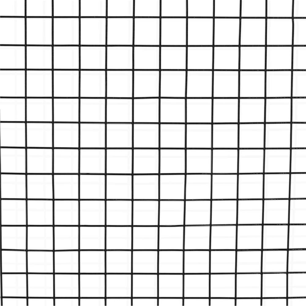 5 ft. x 50 ft. 16-Gauge Black PVC Coated Welded Wire Fence with Mesh Size 1 inch x 1 inch