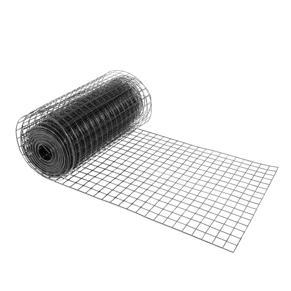 4 ft. x 50 ft. 16-Gauge Black PVC Coated Welded Wire Fence with Mesh Size 1.5 inch x 1.5 inch