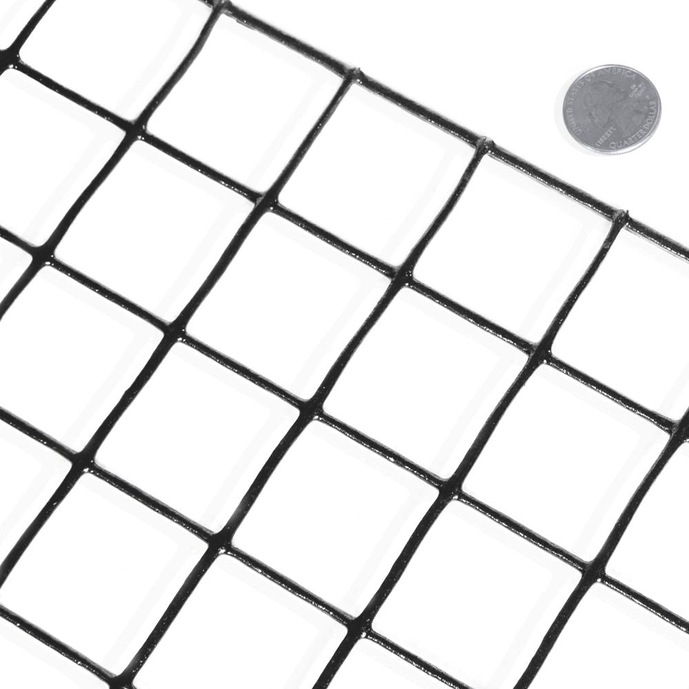 4 ft. x 50 ft. 16-Gauge Black PVC Coated Welded Wire Fence with Mesh Size 1.5 inch x 1.5 inch