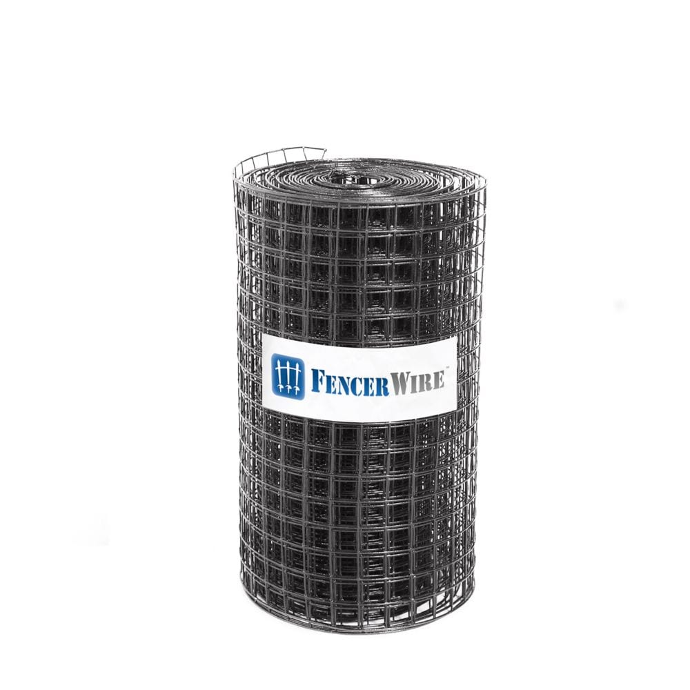 4 ft. x 50 ft. 16-Gauge Black PVC Coated Welded Wire Fence with Mesh Size 1.5 inch x 1.5 inch