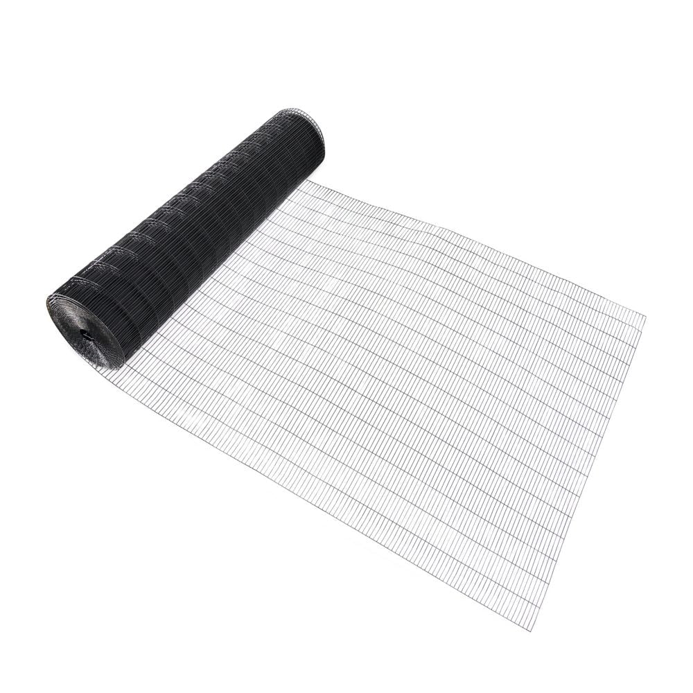 4 ft. x 50 ft. 16-Gauge Black PVC Coated Welded Wire Fence with 1/2-inch x 3-inch Mesh