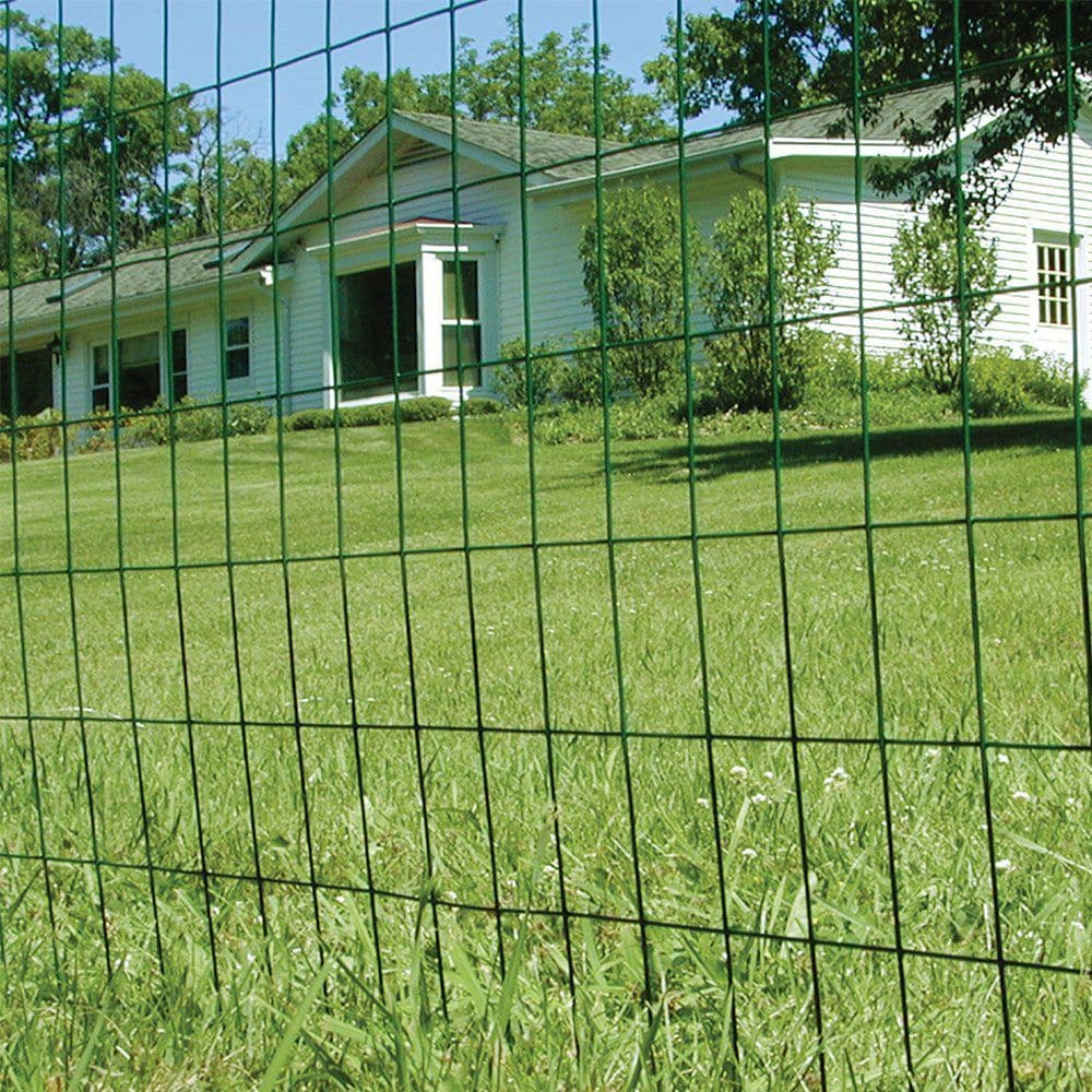 4 ft. x 50 ft. 16-Gauge Green PVC Coated Welded Wire Fence with Mesh Size 3 inch x 2 inch