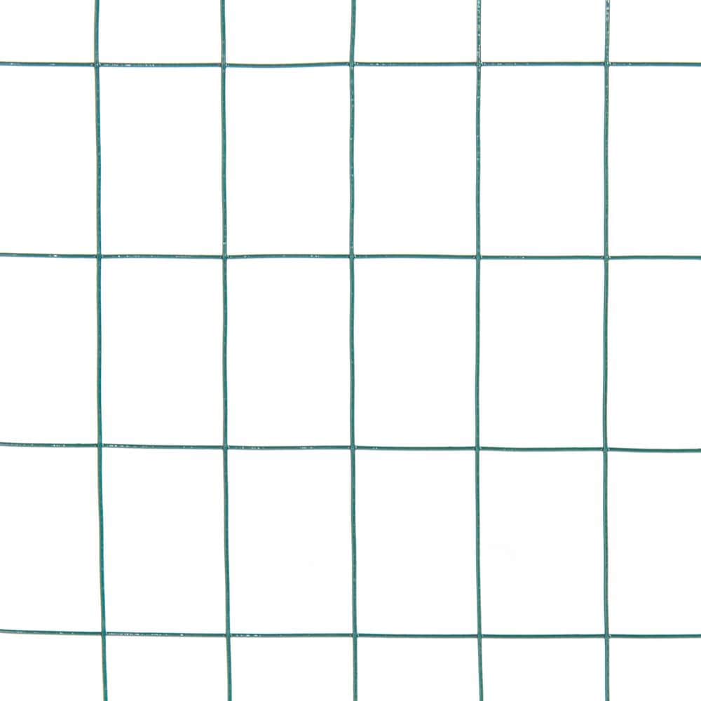 4 ft. x 50 ft. 16-Gauge Green PVC Coated Welded Wire Fence with Mesh Size 3 inch x 2 inch