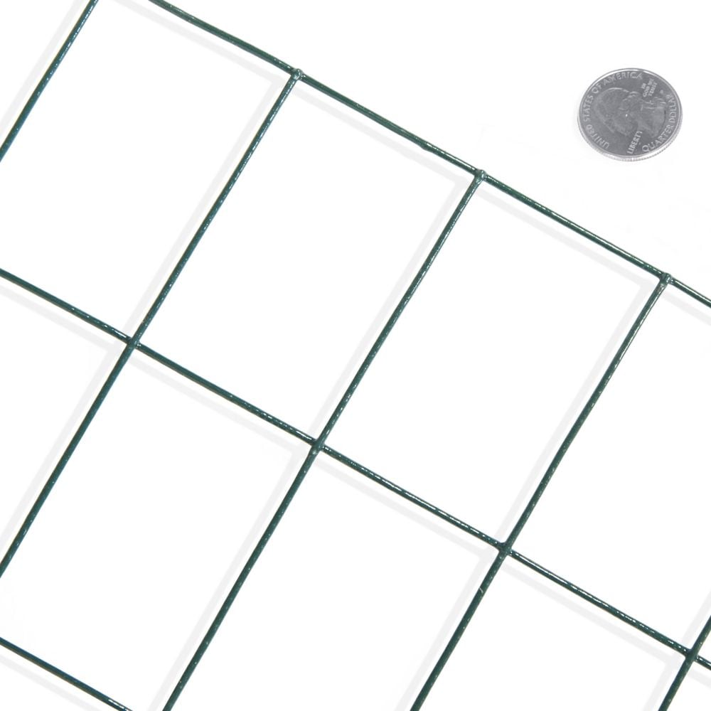 4 ft. x 50 ft. 16-Gauge Green PVC Coated Welded Wire Fence with Mesh Size 3 inch x 2 inch