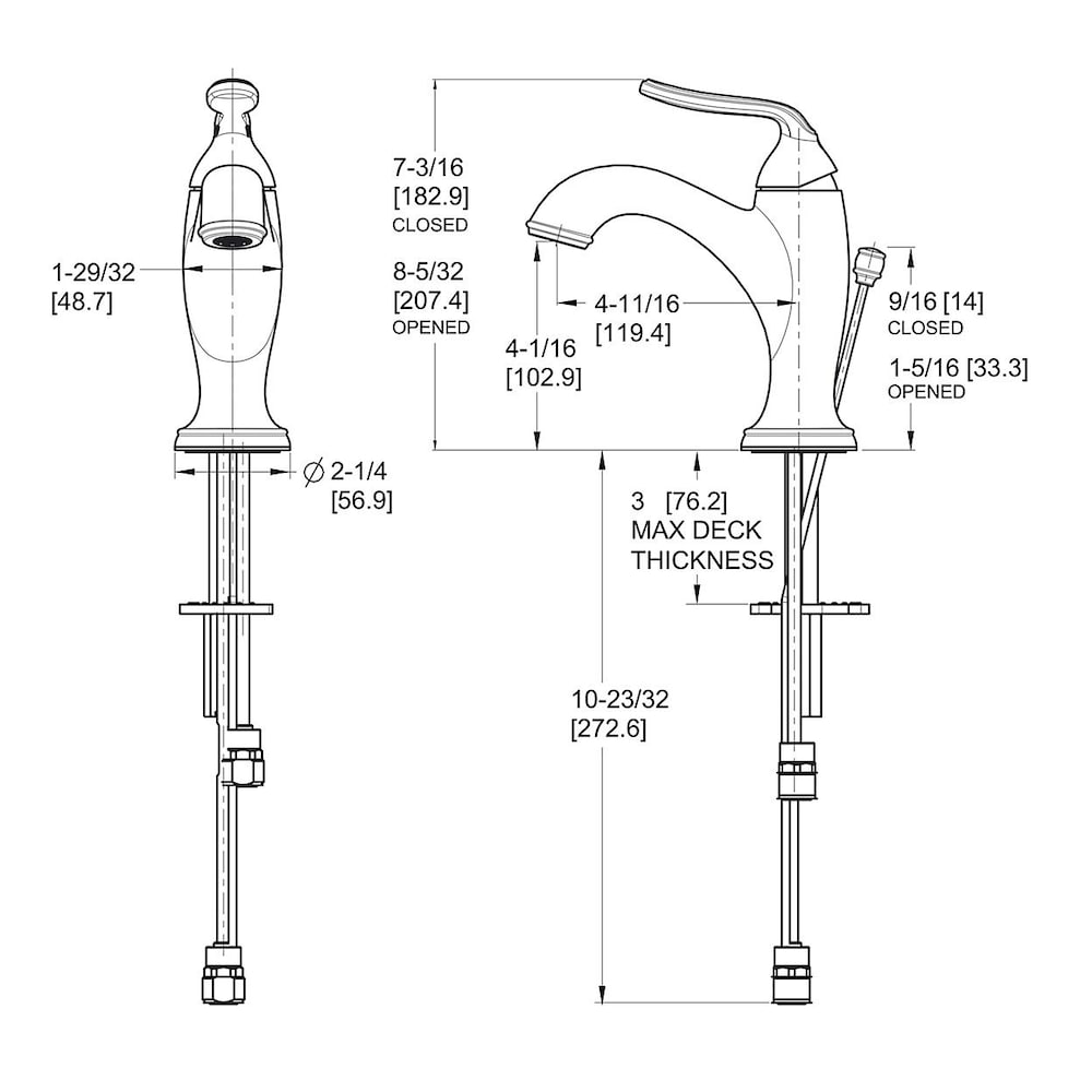 Northcott Single Handle 1 or 3 Hole Tuscan Bronze Bathroom Sink Faucet/Tap