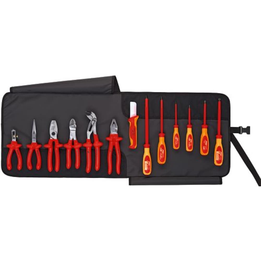 (13-Piece) Electrician's 1,000V Insulated Tool Set In Tool Roll