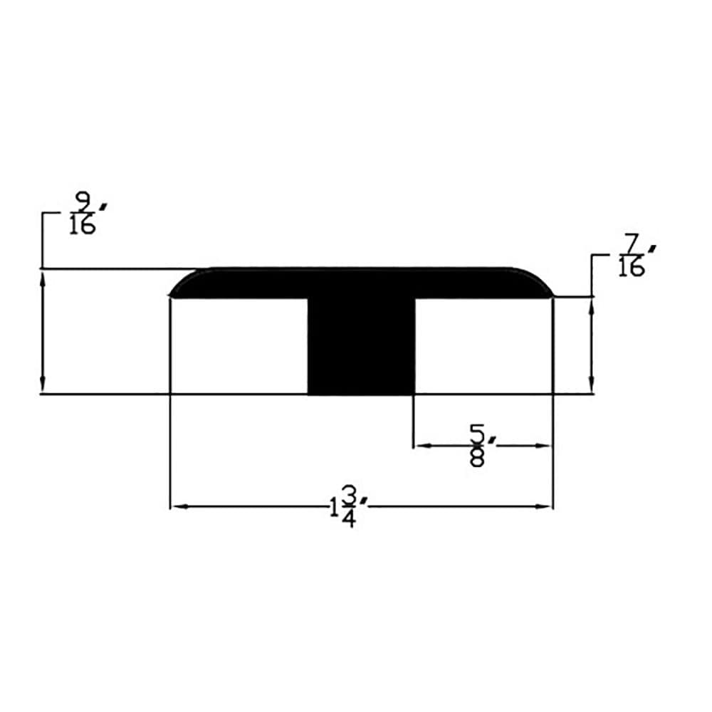 Goldrush/Belmont Oak, 0.45 x 1.75 x 72-inch, Laminate T-Molding