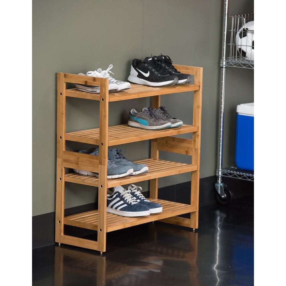 Bamboo Shoe Rack - (2 Pack)