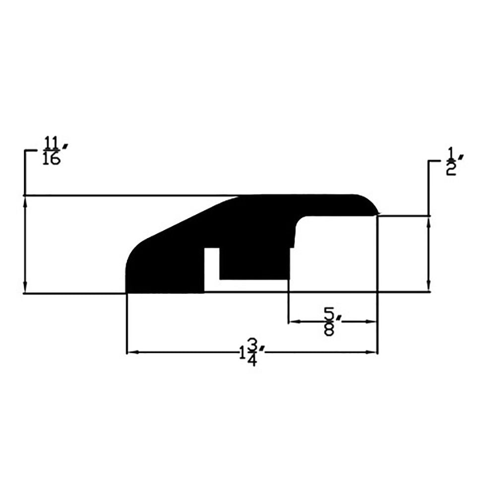 Moulure de réduction en stratifié, noyer canadien, 0,7 x 1,75 x 72 pouces