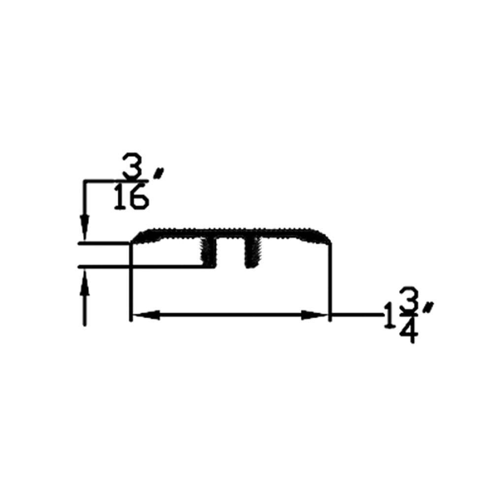 Elegant Brushed Hickory, 0.50 x 1.75 x 72-inch, Laminate T Moulding