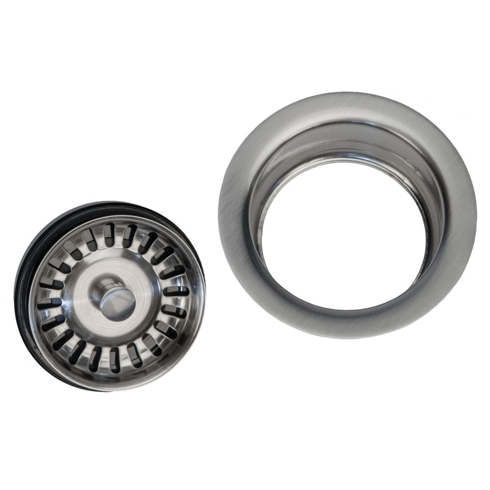 3.5 inch Deluxe Garbage Disposal Drain w/ Basket in Brushed Nickel