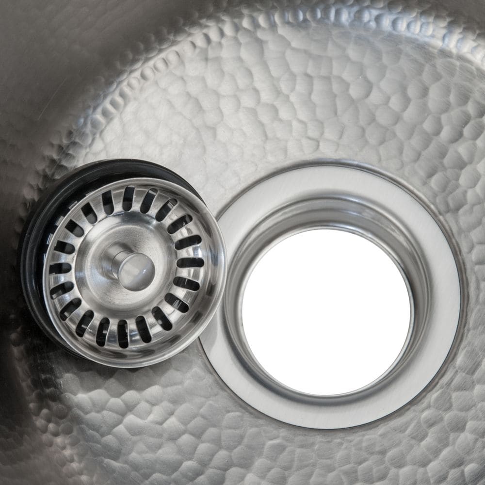 Égouttoir à déchets de luxe de 3,5 pouces avec panier en nickel brossé