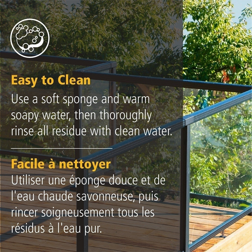 Ensemble de poteaux d'extrémité de garde-corps de terrasse en aluminium de 42 pouces de hauteur en noir mat