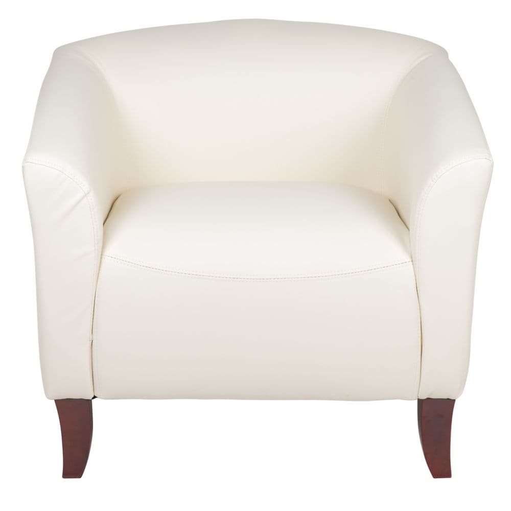 Chaise en cuir blanc