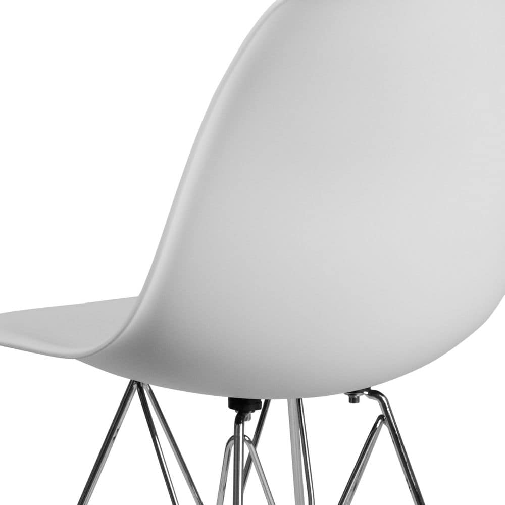 Chaise en plastique blanc/chrome