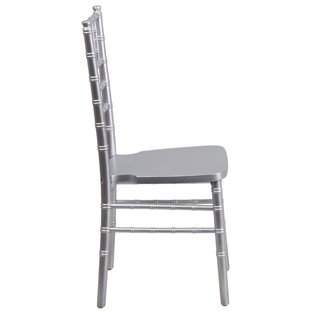 Chaise Chiavari en bois argenté