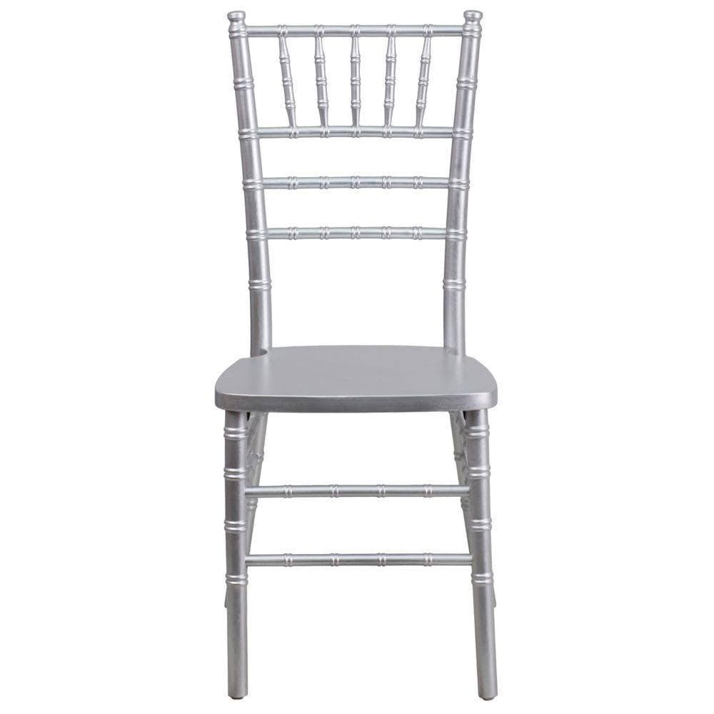 Chaise Chiavari en bois argenté