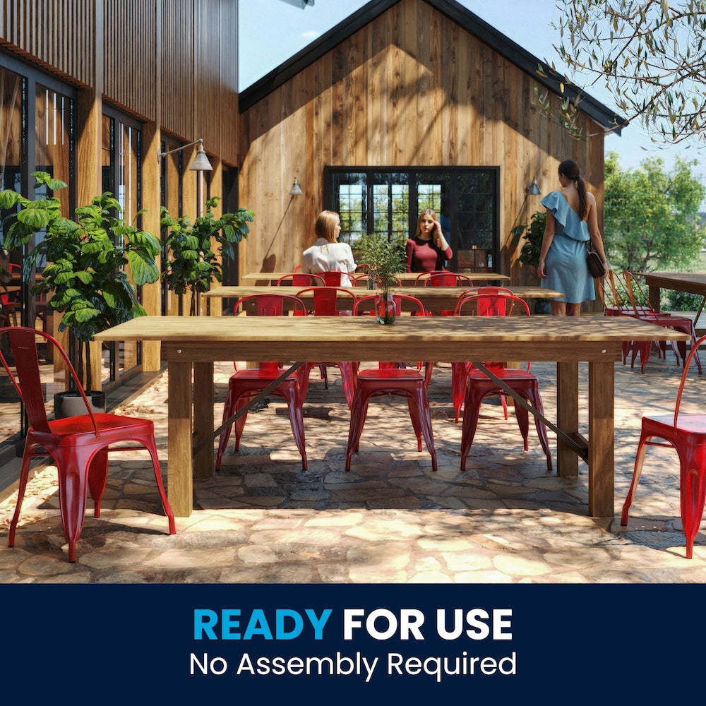 8'x40" Folding Farm Table