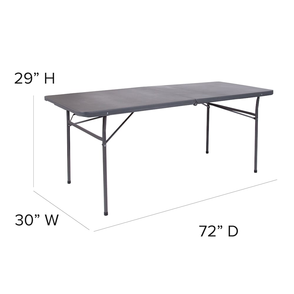 30x72 Gray Plastic Fold Table