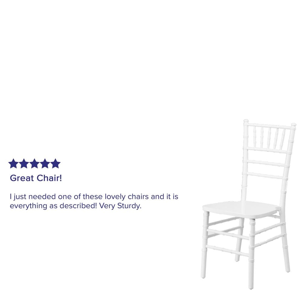 Chaise Chiavari en bois blanc