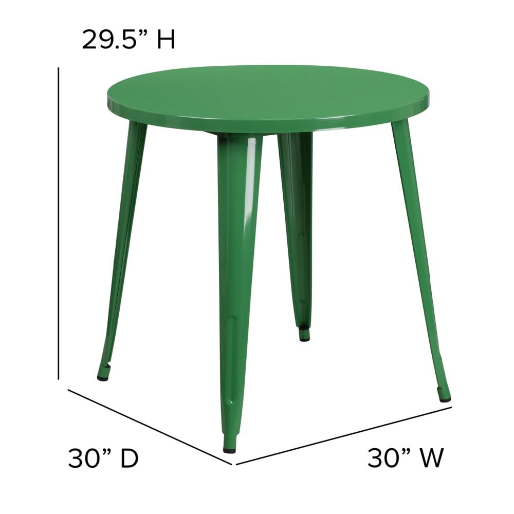 30RD Green Metal Table