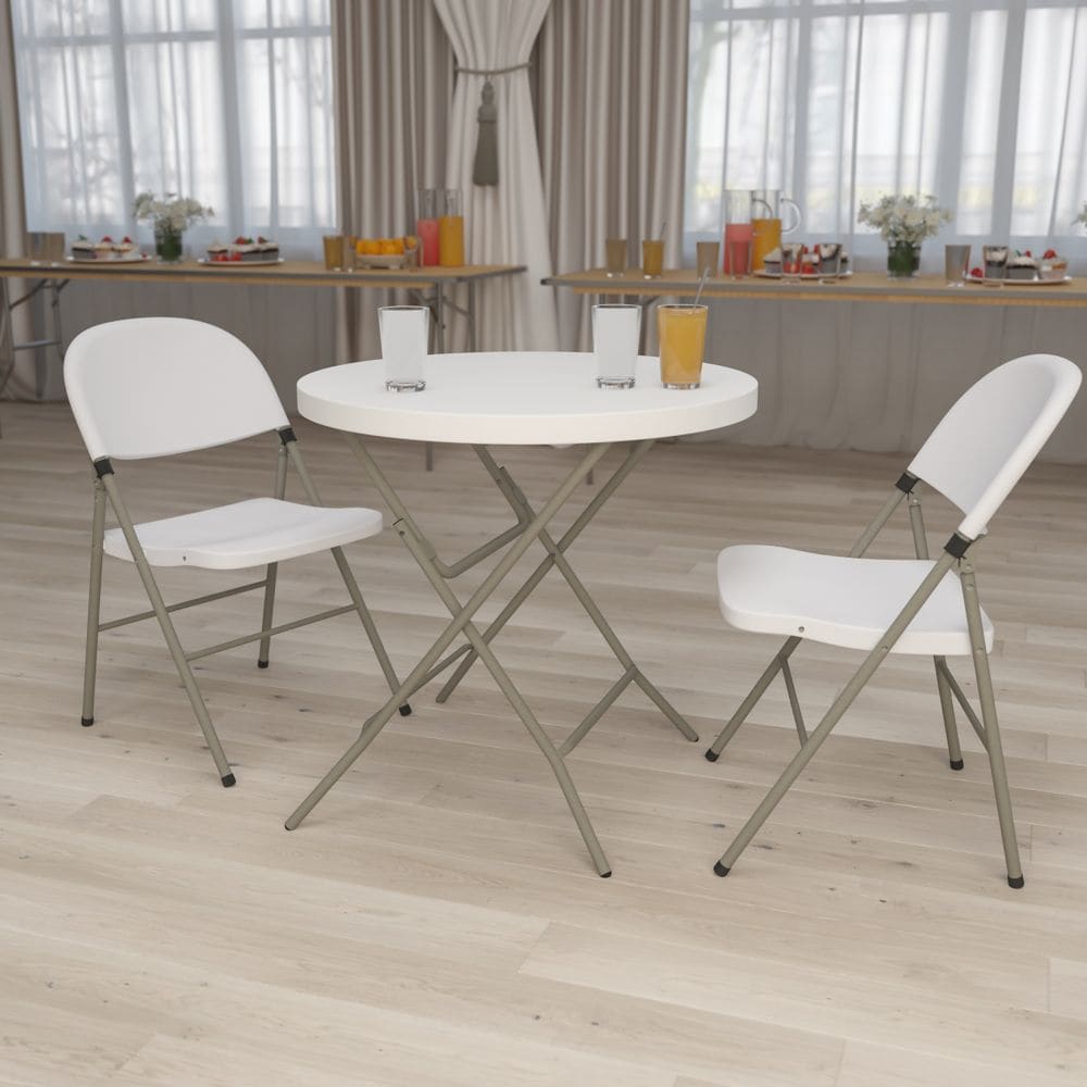 32RD White Plastic Fold Table