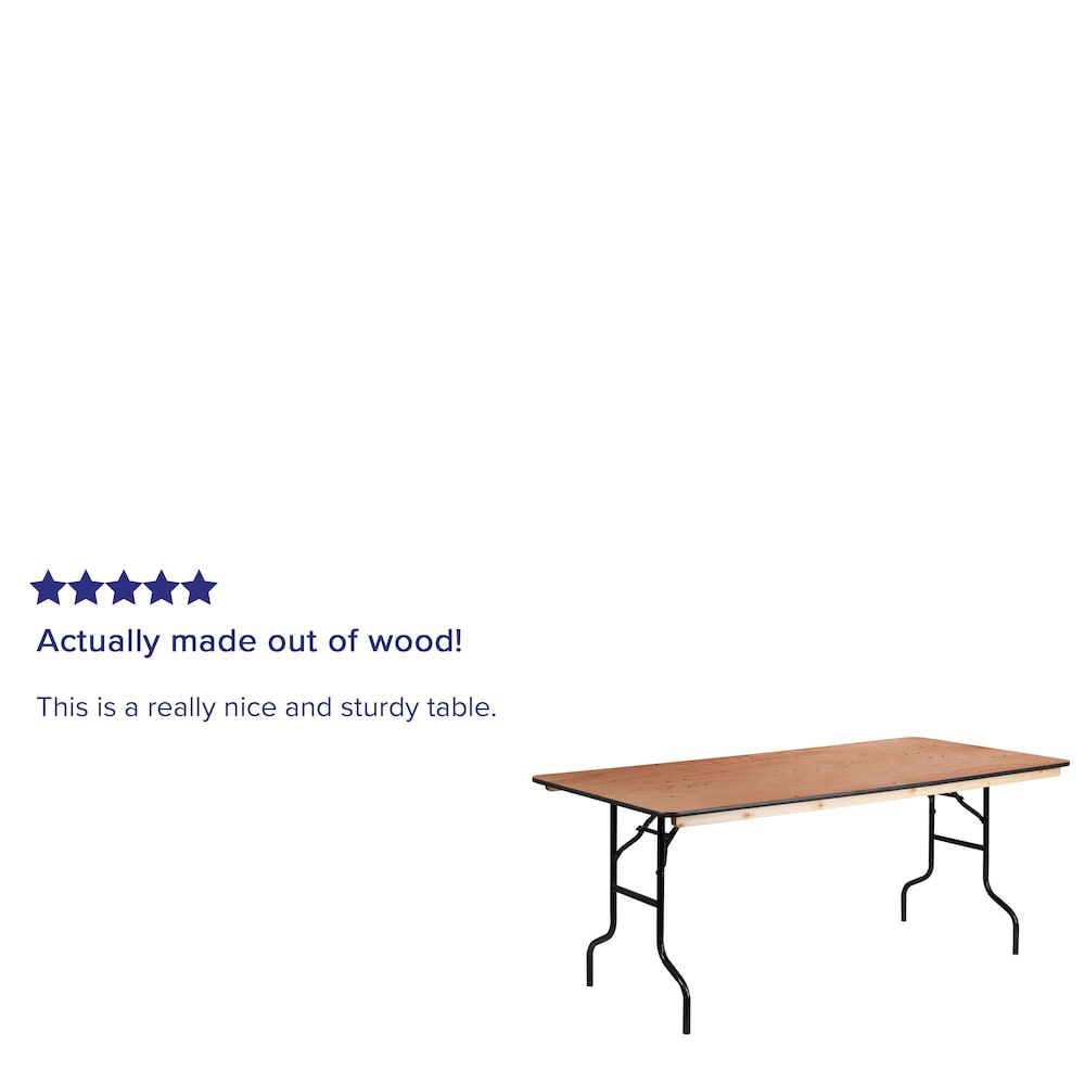 30x72 Wood Fold Table