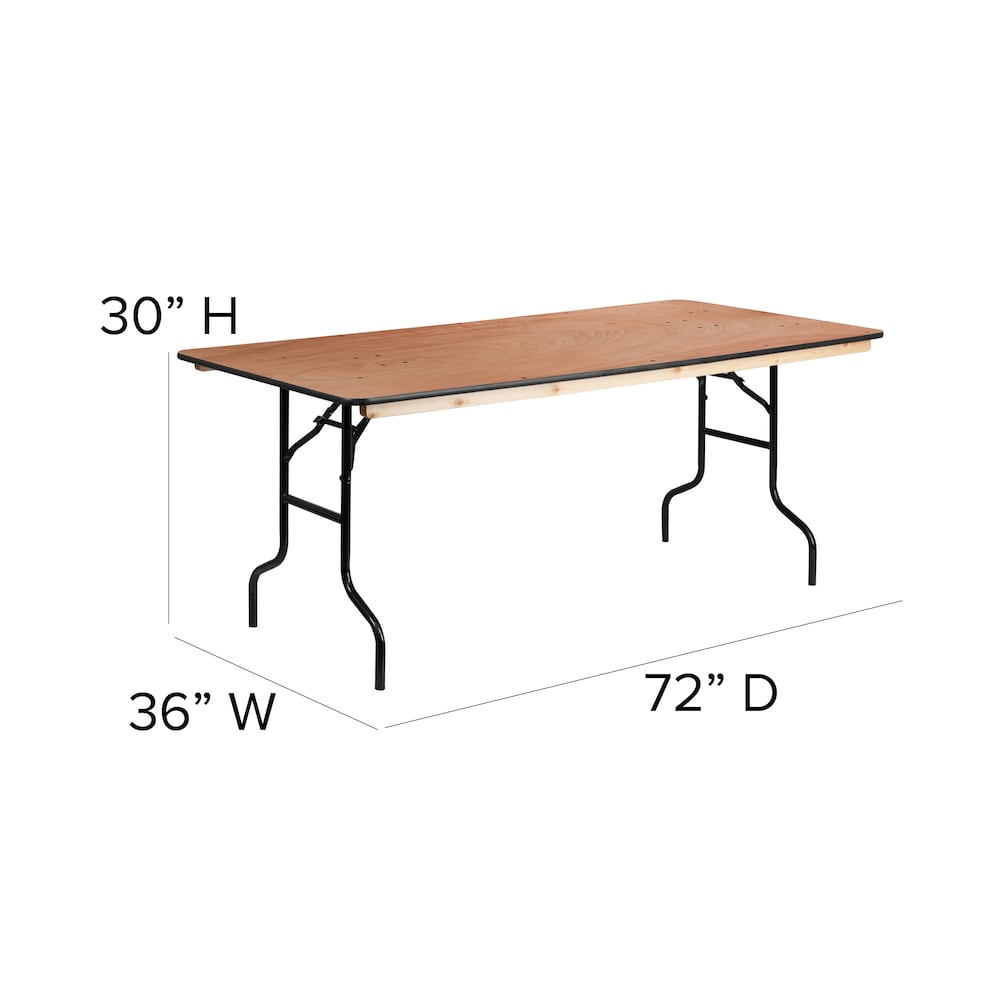30x72 Wood Fold Table