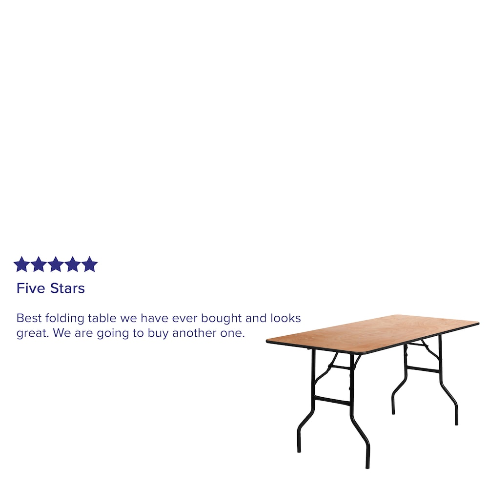 30x60 Wood Fold Table