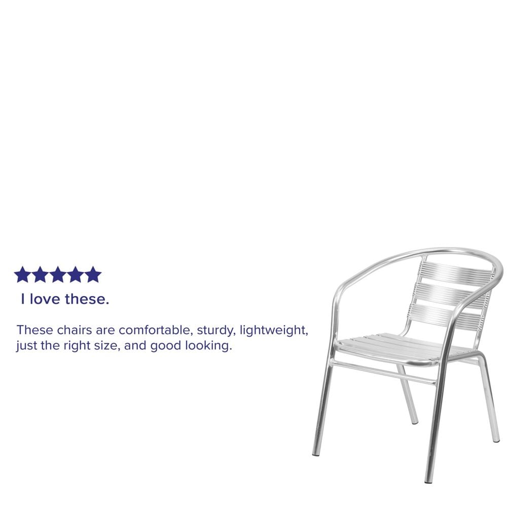 Aluminum Slat Back Chair