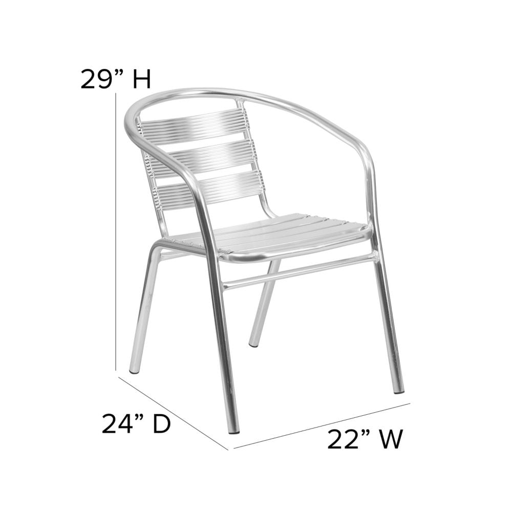 Aluminum Slat Back Chair
