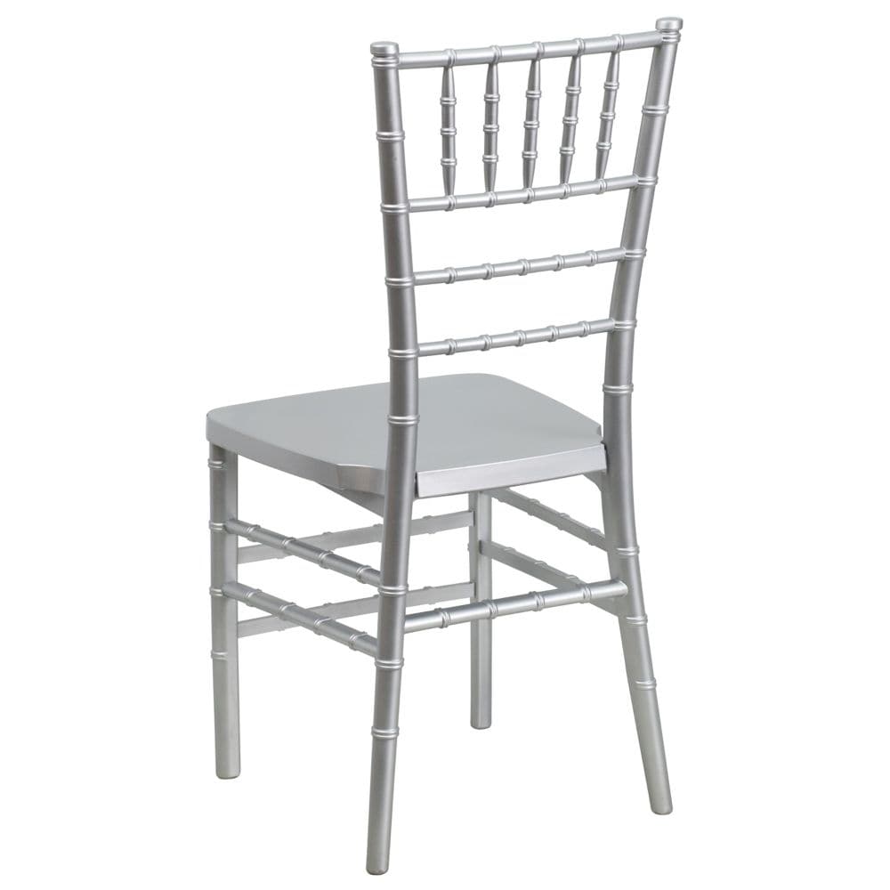 Chaise Chiavari en résine argentée