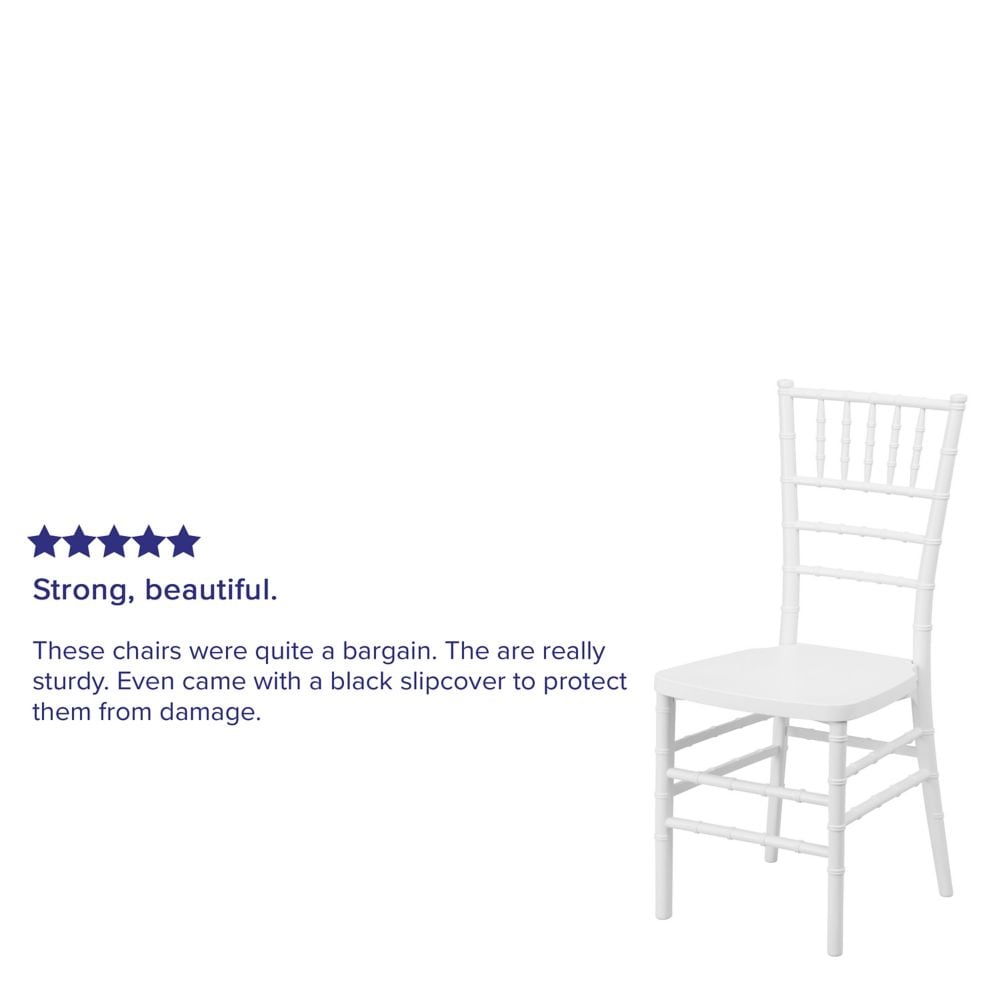 Chaise Chiavari en résine blanche