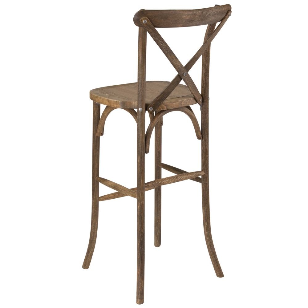 Antique Cross Back Barstool