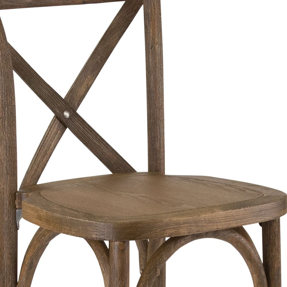 Antique Cross Back Barstool
