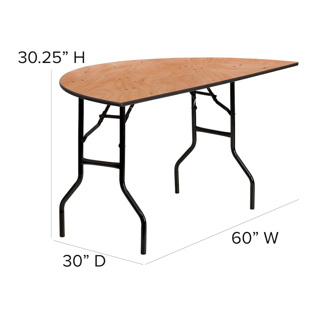 60HLF-RD Wood Fold Table