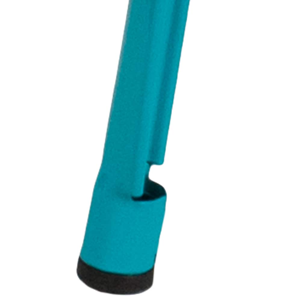 30" Teal No Back Metal Stool