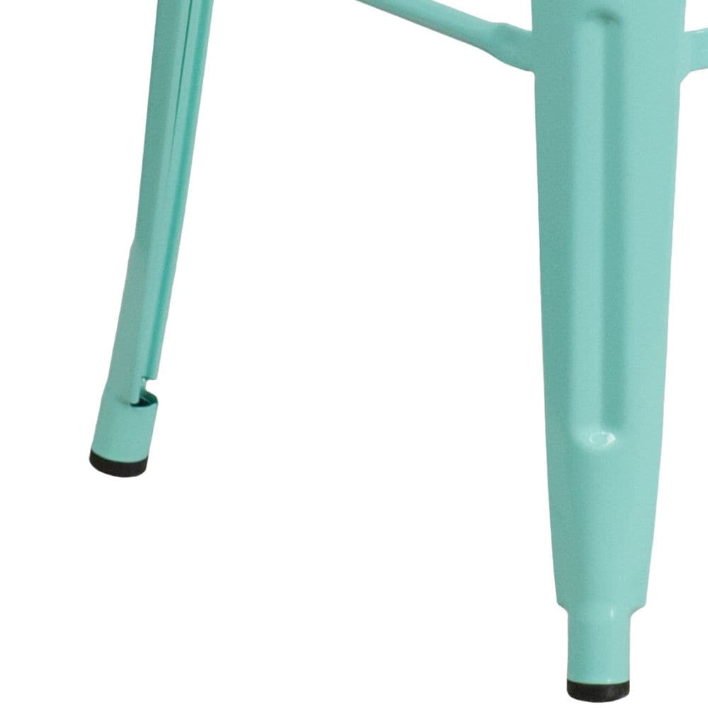 30" Mint No Back Metal Stool