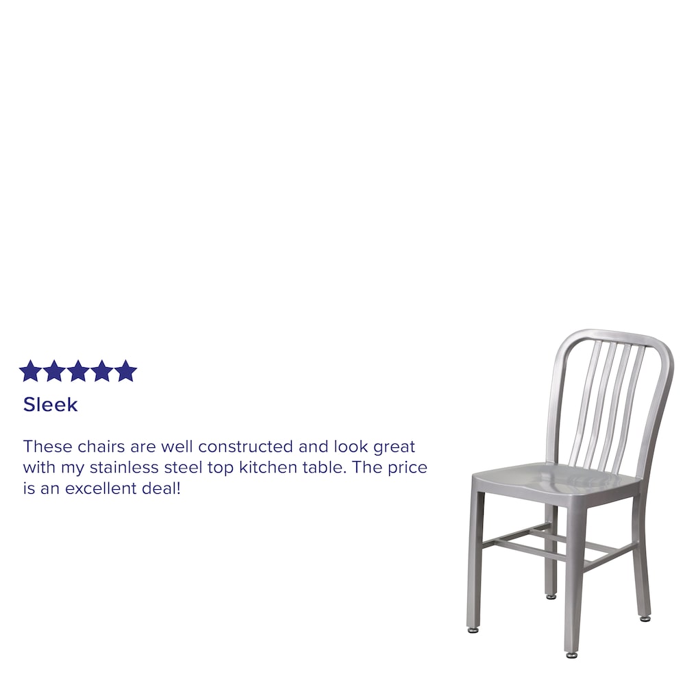 Chaise d'intérieur et d'extérieur argentée