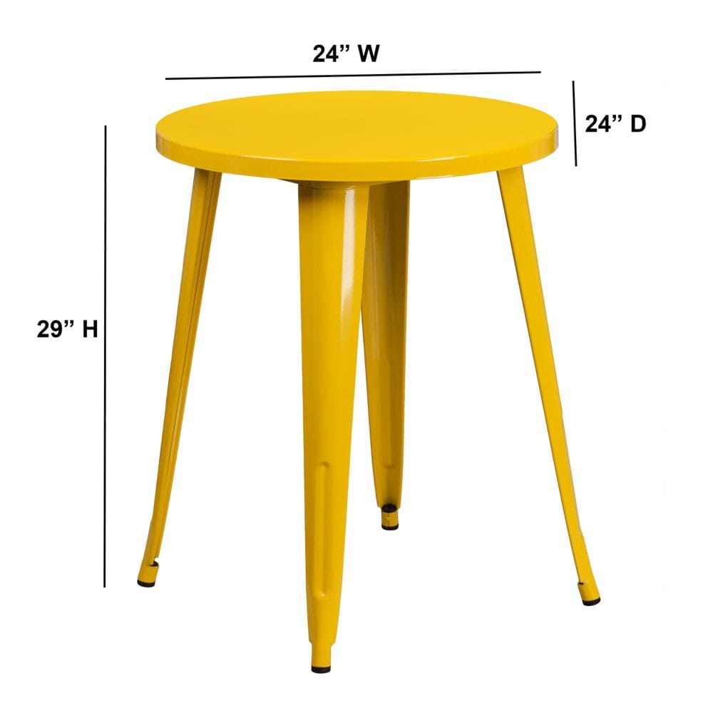 24RD Yellow Metal Table