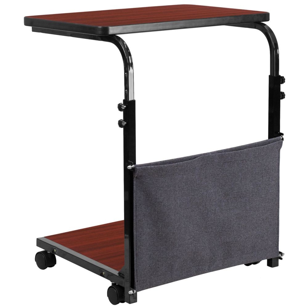 Bureau assis-debout en acajou