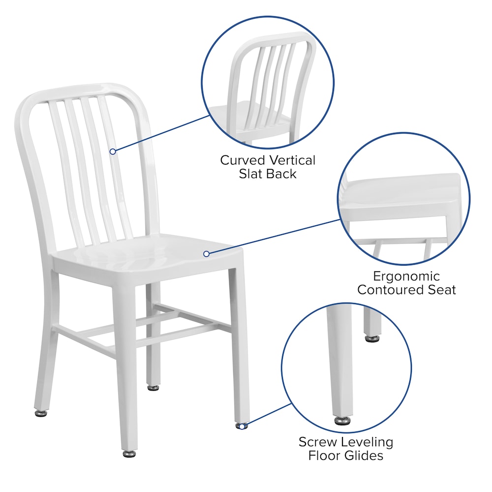 Chaise d'intérieur et d'extérieur blanche