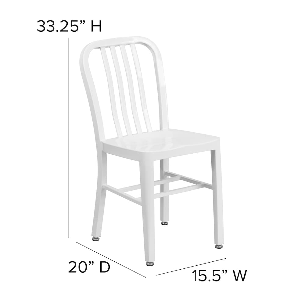Chaise d'intérieur et d'extérieur blanche