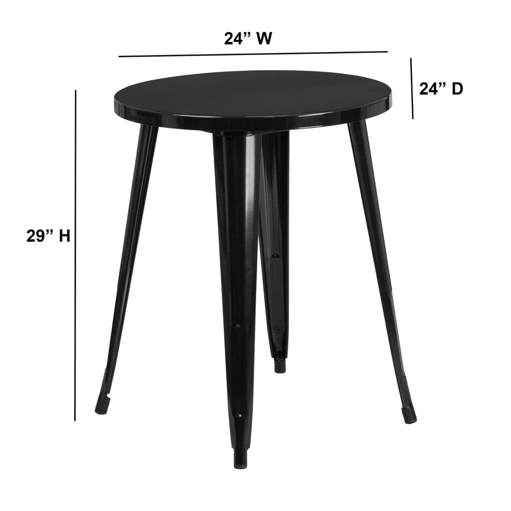 24RD Black Metal Table