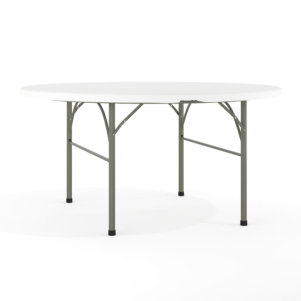 60RD White Bi-Fold Table