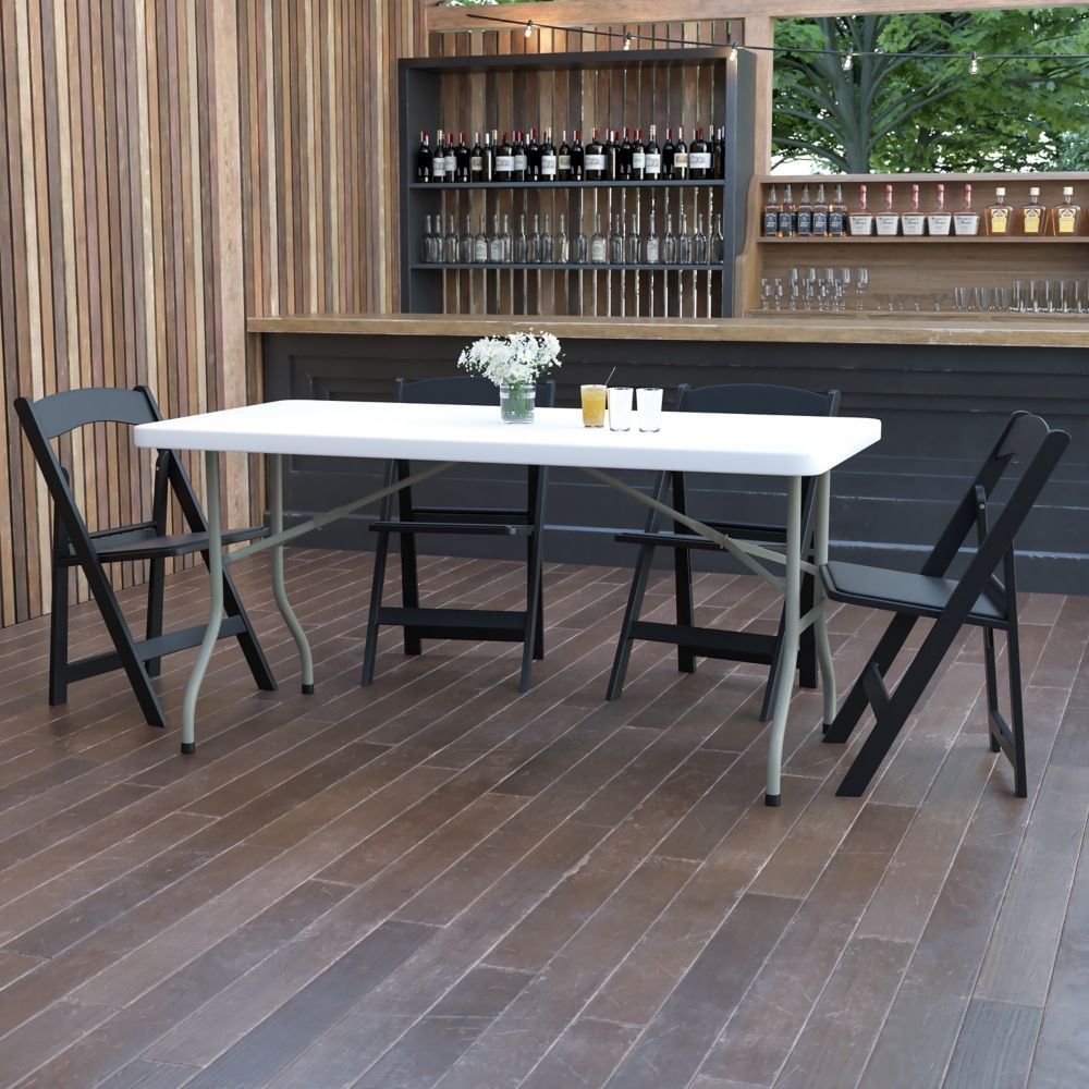 30x60 White Plastic Fold Table