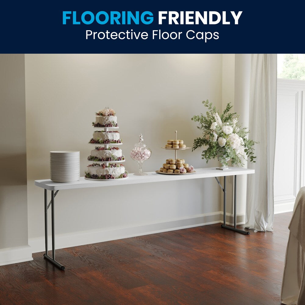 18x96 White Fold Train Table