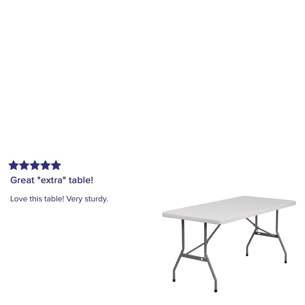 30x60 White Plastic Fold Table